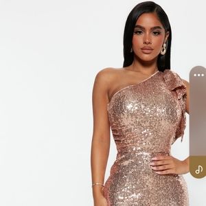 Rose Gold Sequin Jumpsuit